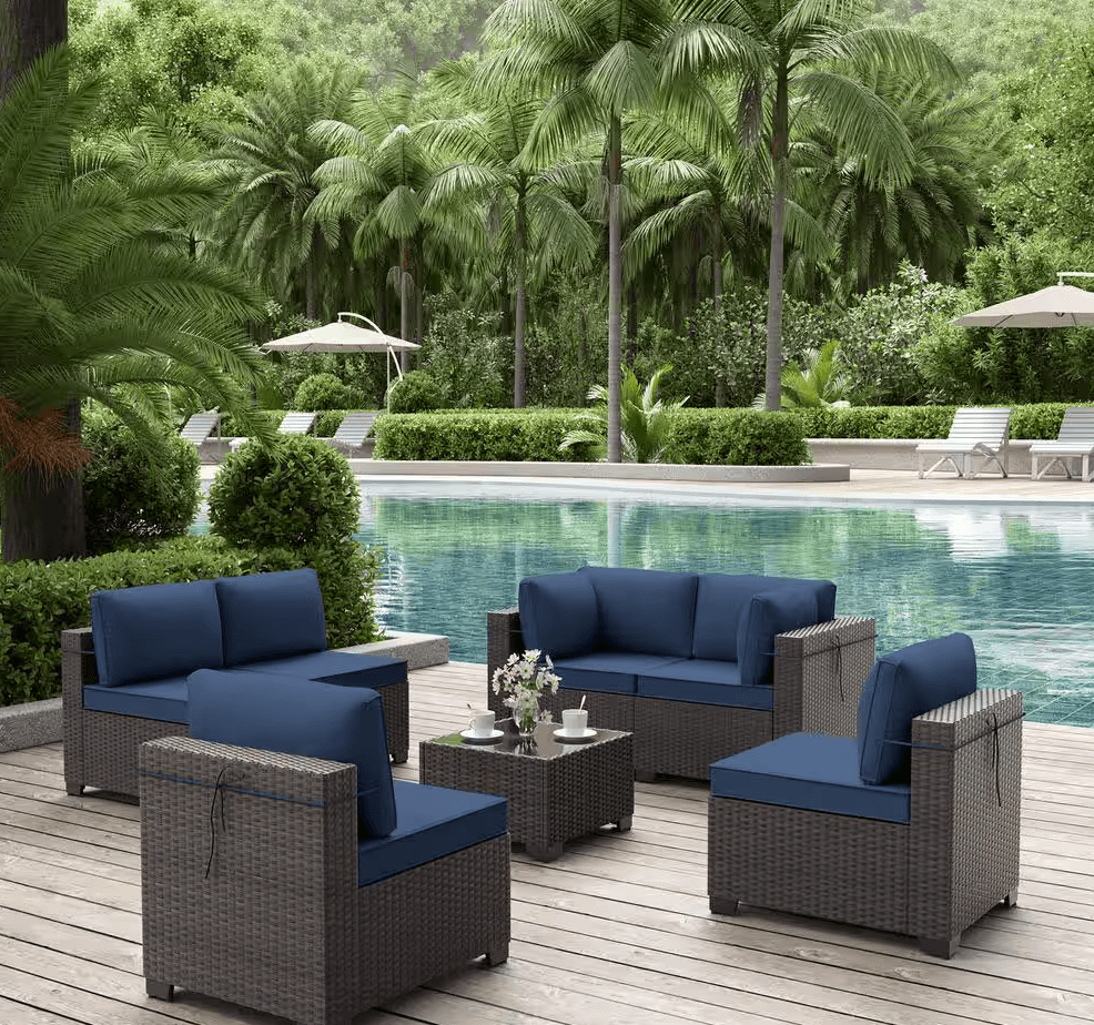 wicker set - furniture for outdoor areas